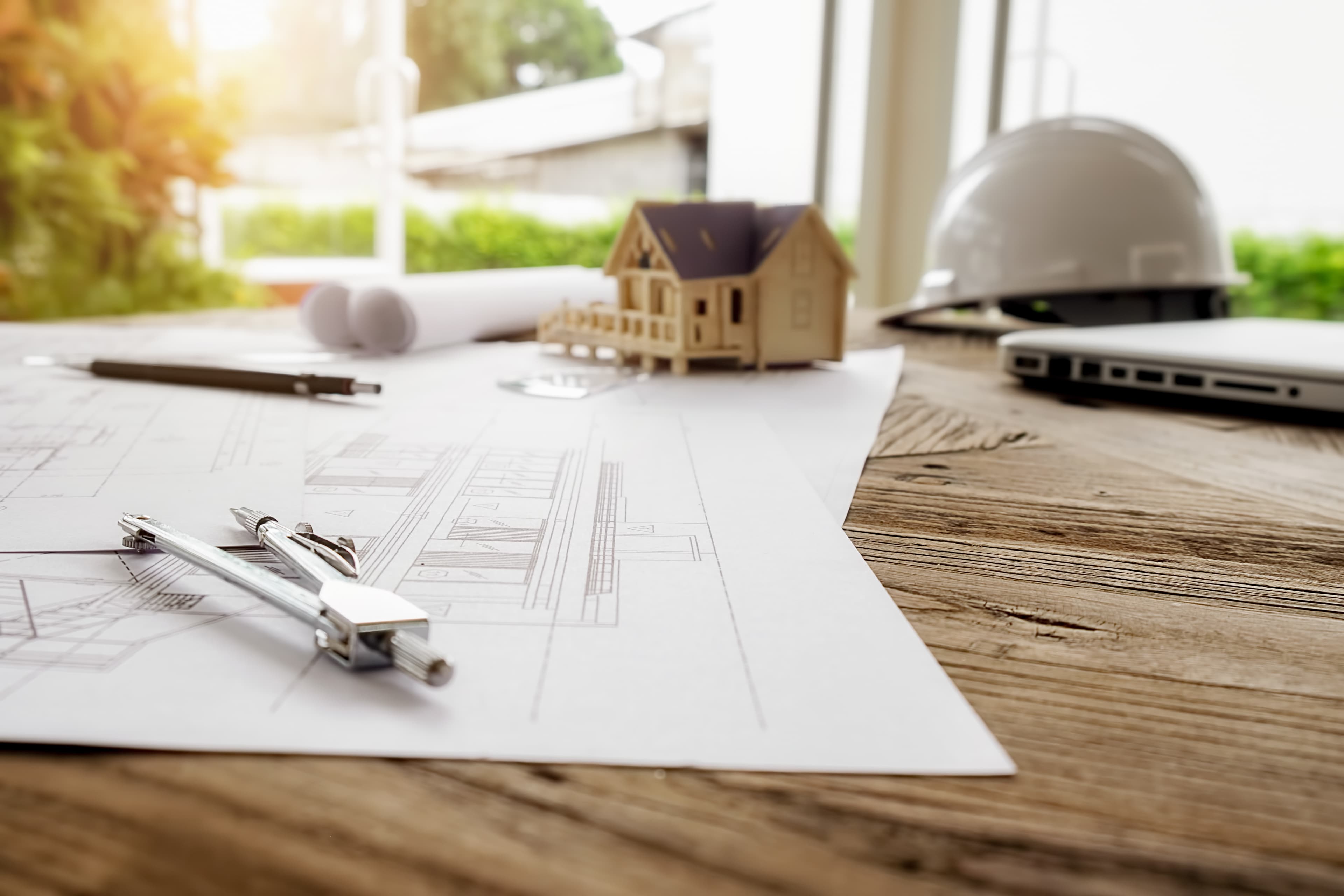 Architectural house blueprints and planning